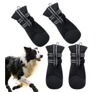 Hundeschuhe Für Heißen Asphalt | 4-Teilige Wasserdichte Haustierzubehör | Warme Stiefel Für Hunde,Für Mittelgroße Und Große Rassen Für Wanderungen Outdoor Spaziergänge Sommer Regentage Winter
