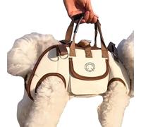 Hundetrage Sling - Verstellbare Welpentragetasche Mit Tasche Atmungsaktive Schulter Tragetasche | Leichte Struktur Für Reise Wandern Fahrrad Flug Alltag Katze Hund Komfortabler Transport Tägliche Nutz