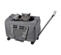 Hundetragetasche, Katzentragetasche - Transportbox Für Haustiere Mit Teleskopgriff | Haustiertrage-Reisetasche Mit Sicherheitsreißverschlüssen, Weich Rollender Katzenporter, Von Der Fluggesellsch