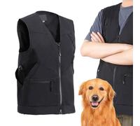 Hundetrainer-Tuch mit mehreren Taschen, Hundetrainer-Weste - Hundeführer-Schutzweste - Seitlich verstellbare Hundetrainer-Kleidung mit Knöpfen für Sport, Angeln, Hundetraining, Jagd