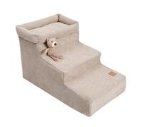 Hundetreppe - 23,6 Zoll rutschfeste faltbare Haustierleiter | Fleece Polyester stabile Aufstiegshilfe - Mit Stauraum für Kleine Hunde Katzen Ideal für Sofa Bett Auto Wohnzimmer Schlafzimmer
