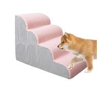 Hundetreppe Bett | Breite Tierstufen Rampe | Indoor Couch & Sofa Leiter mit Waschbarem Bezug für Schlafzimmer, Wohnzimmer, SUV, Auto, Welpen, Katzen, Hunde Haustierleiter