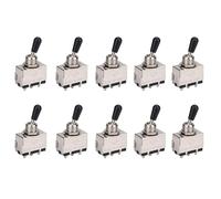 Hundnsney 10 Guitarras 3 vías interruptor basculante, metal cerrado 3 vías selector interruptor con punta negra botón repuesto para Lp estilo guitarra eléctrica