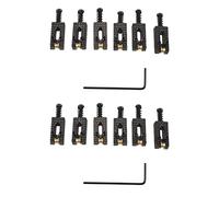 Hundnsney 12 puente de trémolo con llave para Strat eléctrico Guitarra Negro