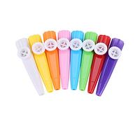 Hundnsney 24 Piezas Kazoos De Plástico 8 Colores Instrumento Musical, Buen Compañero Para Guitarra, Ukelele, Violín, Teclado De Piano, Gran Para Música Amantes (24 Piezas)