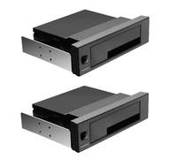 Hundnsney 2X Bahía Interna sin Bandeja de 5,25 Pulgadas III Caja de Fondo de la Cesta de Disco Duro Rack Móvil Reemplazable en Caliente para Disco Duro 2,5/3,5 Pulgadas