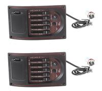 Hundnsney 2X Preamplificador Pre-Cable Acústico 5 Banda Eq Sintonizador Piezo Pickup