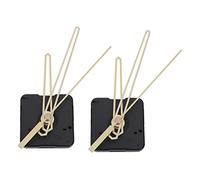 Hundnsney 2X Reloj de Pared Grande Silencioso Reloj de Mecanismo Reloj de Cuarzo Mecanismo DIY Piezas de Movimiento Piezas de Reloj de Reparación de Reemplazo Conjunto de Herramientas, dorado y negro