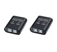 Hundnsney 2X USB 2 Puertos HUB USB Manual Dos Computadoras Compartir un dispositivo de impresión de disco U Dos en una Salida Compartir USB2.0