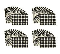 Hundnsney 4 set pegatinas adhesivas autoadhesivas, redondas, de código de círculos, 19 mm, color negro