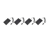 Hundnsney 4X Mini USB con Cable Teclado numérico Teclado numérico 18 Teclas Teclado Digital para Contabilidad Teller Ordenador portátil Android Notebook Tablets PC (Negro)