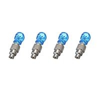 Hundnsney 4X Tapón de válvula con un LED Tapones de válvula en forma de grúa con luces de rueda para bicicleta de coche - Azul