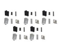 Hundnsney 5 Set Kits de recogida Humbucker para Guitarra Produciendo Accesorios/Placa Base Cupronickel/Espaciador/Bobina/ContraMango/Barra Magnet Lnico V