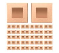 Hundnsney 50 cajas de papel kraft con ventana, embalaje de , caja de golosinas para jabón casero, golosinas, productos horneados, dulces ()