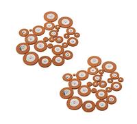 Hundnsney 50Pcs Alfombra de Saxofón Tenor Profesional de Reemplazo Naranja Cojines de Sax Piezas y Accesorios