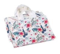 Hundnsney Bolsa de plástico portátil de mano de 50 piezas de plástico de hoja tropical para regalos, embalaje de tela, fiesta, cumpleaños, necesidades