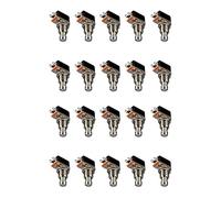 Hundnsney Caja de Pedal Efectos de Guitarra Botón SPST Momentáneo Interruptor de Pie Stomp Botón Pulsador Pack de 20