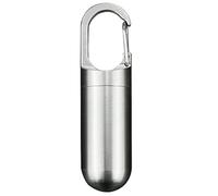 Hundnsney Mini pastillero de almacenamiento sellado, caja de almacenamiento de acero inoxidable, resistente al agua, para exteriores, de primeros auxilios (grande)