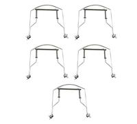 Hundnsney - Soporte para cuello de armónica (5 unidades, 10 agujeros), color plateado