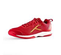 HUNDRED Infinity Pro, Zapatos de Bádminton Hombre, Red/Gold, 42 EU