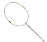 Hundred IONIQ 100-4U Raqueta de bádminton | Color: Blanco/Oro | Tamaño: Talla única | Material: Fibra de Carbono | para Unisex | Ligero y Duradero | Excelente Control | Estabilidad Mejorada