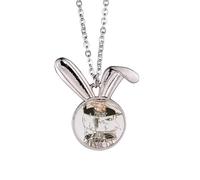 Hundred Years Human Life Art Deco - Collar con colgante de conejo de moda