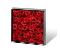 Hundreds of Red Roses - Broches y alfileres unisex cuadrados ligeros para solapa, joyería para ropa, chal, sombrero