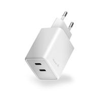 HUNE Huron D45W Cargador Doble USB-C 45W, GAN y PPS, Plástico Reciclado, Carga Rápida para Móviles y Tablets