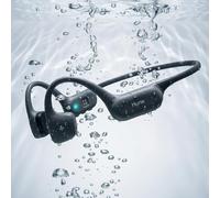 HUNE Ola Auriculares Conducción Ósea, IP68 - para Nadar y Correr, Bluetooth 6, Oído Abierto, 9h de Autonomía, Carga Rápida, Memoria de 32 GB, Plástico Reciclado