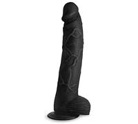 Hung Harry 11.75" Dildo with Balls - Black