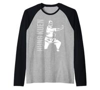 Hung Kuen Kung-Fu Arte marcial tradicional energía y control Camiseta Manga Raglan
