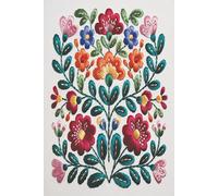 Hungarian Folk Embroidery Floral Design: Classic Hungarian Folk Flower Pattern Inspired by Traditional Embroidery Art