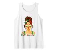 Hungarian Girl Hungary Flag Hungarian Girlfriend Wife Camiseta sin Mangas
