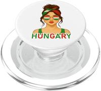 Hungarian Girl Hungary Flag Hungarian Girlfriend Wife PopSockets PopGrip para MagSafe