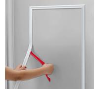 Hungbak Panel de moldura para riel de silla, para decoración del hogar y protección de paredes (blanco pintable, 3 m x 2,7 cm)