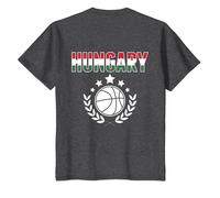 Hungría Baloncesto Fans Jersey - Bandera Húngara Deporte Amante Camiseta, Niños, Jaspeado Oscuro, 10 años