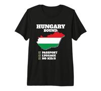 Hungría Bound Country Travel Bandera Húngara Vacaciones Camiseta Premium