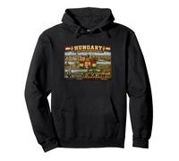 Hungría Heritage Poster Vintage Travel Art Sudadera con Capucha