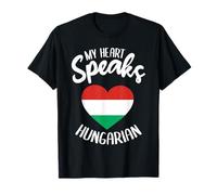 Hungría Mi Corazón Habla Amor Húngaro Magyar Camiseta