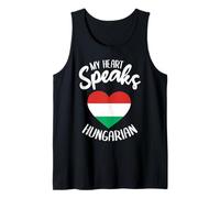 Hungría Mi Corazón Habla Amor Húngaro Magyar Camiseta sin Mangas