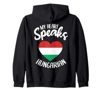 Hungría Mi Corazón Habla Amor Húngaro Magyar Sudadera con Capucha