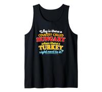 Hungría Turquía Geografía Broma Divertido País Juego de Palabras Camiseta sin Mangas