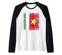Hungría Vietnam Media Bandera Húngara Vietnamita Historia Camiseta Manga Raglan