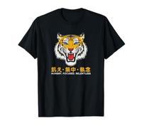 Hungry Focused Implacable Tiger Motivación Japonesa Camiseta