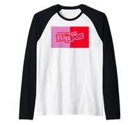 Hungry Hippos Red Pink Logo Camiseta Manga Raglan