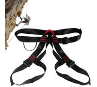 HunicandIU Arnés De Escalada Para Hombres - Arnés De Seguridad Media Cuerpo Para Trabajos En Altura,Refuerzo de Seguridad Multifuncional para Rescate, Alpinismo y Rappel