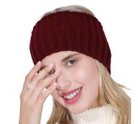 HunicandIU Diademas cálidas para mujer, Diadema de punto | Diadema de ganchillo elástica - Diadema de punto de ganchillo cálida para clima frío para mujer, diadema calentadora de orejas de