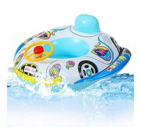HunicandIU Flotador Infantil para Piscina - Flotador de Piscina con Volante de Dirección de PVC Inflable - Juguete Hinchable para - para Jardín, Playa, Ducha, Baño, Actividades Acuáticas y de