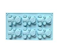 HunicandIU Molde de chocolate de oso, moldes de de goma de silicona - Molde de oso de 6 rejillas para baby shower | Moldes de chocolate para baby shower, molde de oso para gelatina, pudín, cubitos de