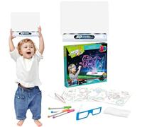 HunicandIU Panel de dibujo LED para niños, tablero de dibujo iluminado,Juguete de tablero de fluorescente | Tablero de pintura mágico 3D reutilizable para niños y niñas, almohadilla de